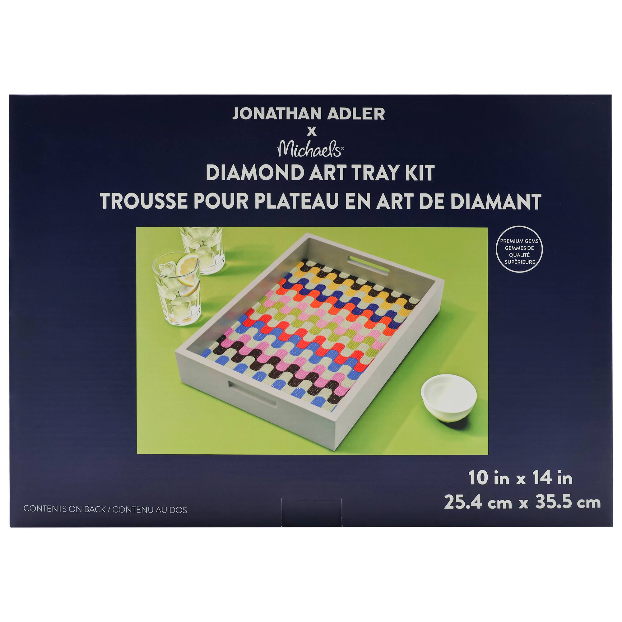 Jonathan Adler x Michaels 10" x 14" Wavy Lines Diamond Art Tray Kit